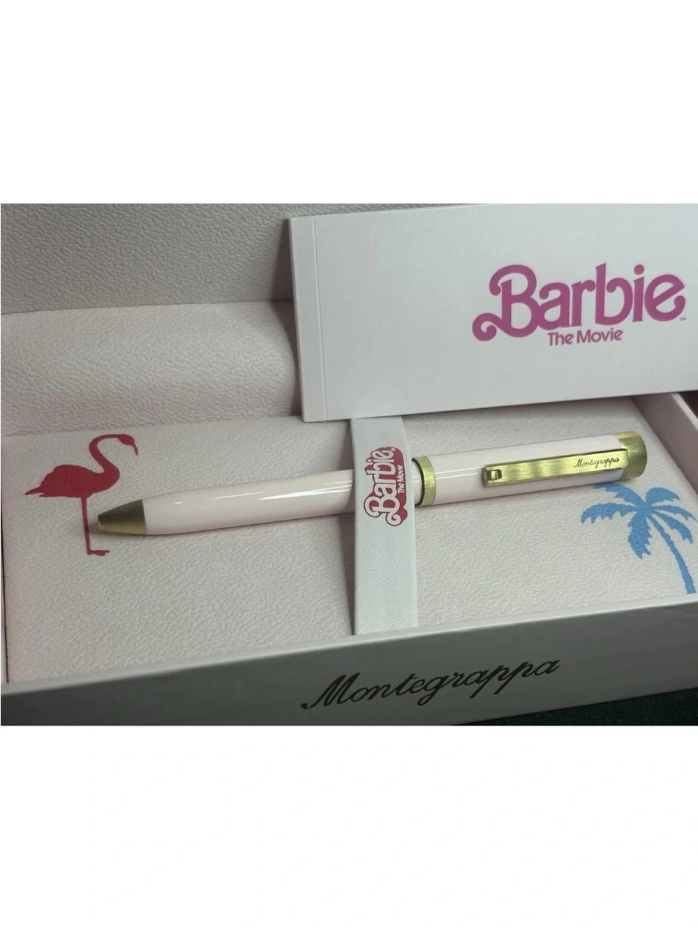 Montegrappa Barbie The Movie Icon Ballpoint Pen Yellow Gold Pink ISZEBBAS_1 New